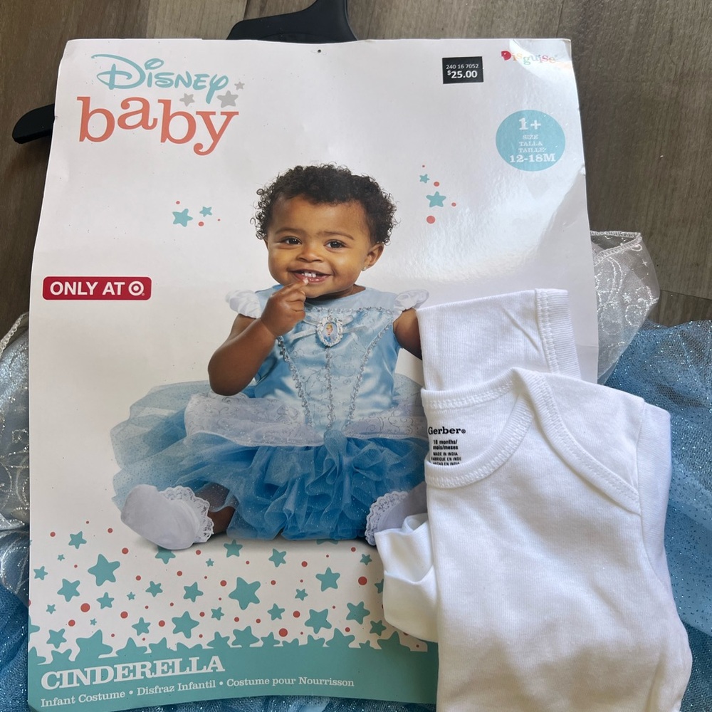 Disney Baby Cinderella Light Blue Princess Costume Dress for 12-18 months - Picture 5 of 7